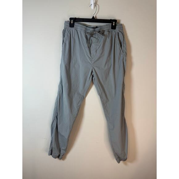 Zara Light Gray Drawstring  Jogging Pants Elastic Cuff Athleisure Size L/M - Picture 1 of 8